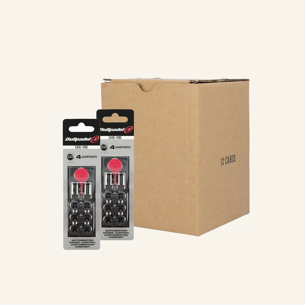 Box 12 Pcs - Blister (4 Pcs) Ease Vibe Vibe Antivibrator Bullpadel 005 Black
